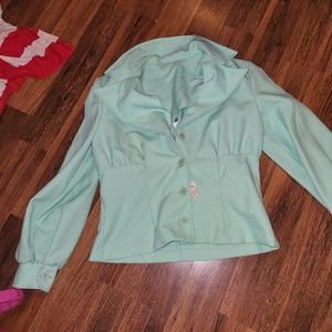 Vintage deadstock pale green blouse 13